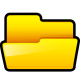 Generic Folder Yellow Open Icon 80x80 png